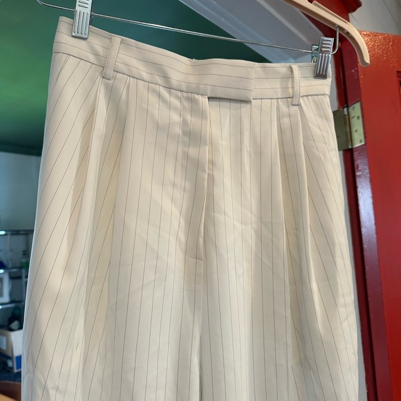 FRANKIE SHOP “Bea” White Pinstripe Trouser Pants Sz Small - Picture 4 of 5